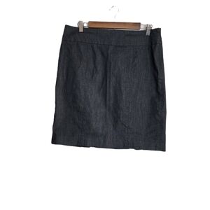 Ann Taylor LOFT Dark Blue Two Slits Women's Skirt Size 12P NWOT